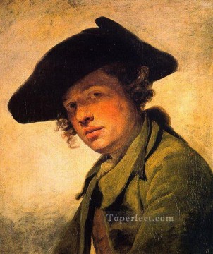 帽子をかぶった若者の肖像画 ジャン・バティスト・グルーズ Oil Paintings